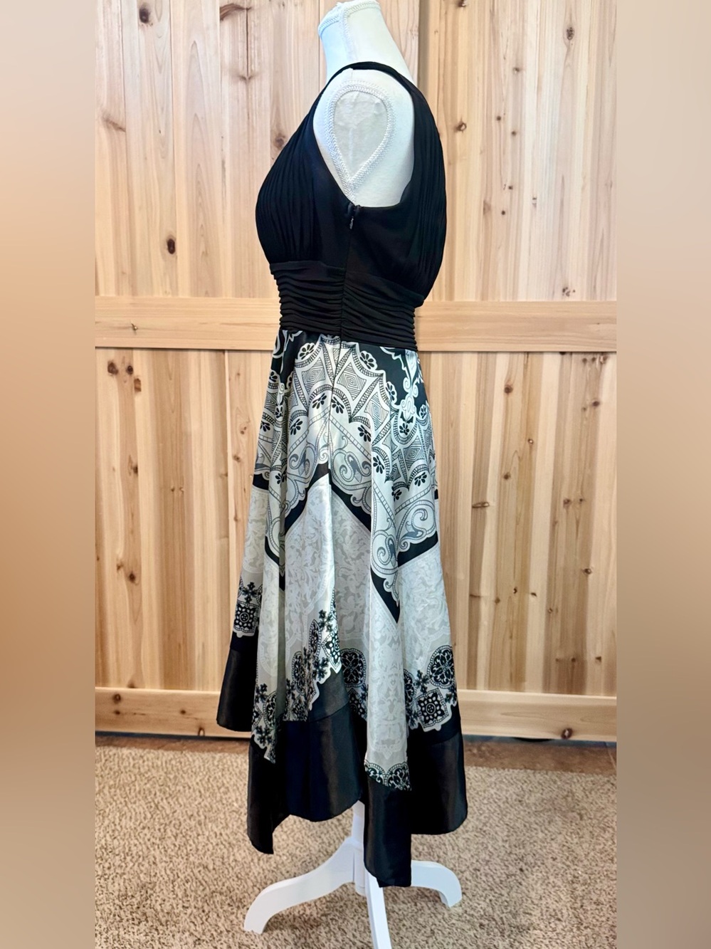 Signature by Sangria Y2K Halter Handkerchief Midi Dress (12) - Picture 4 of 11